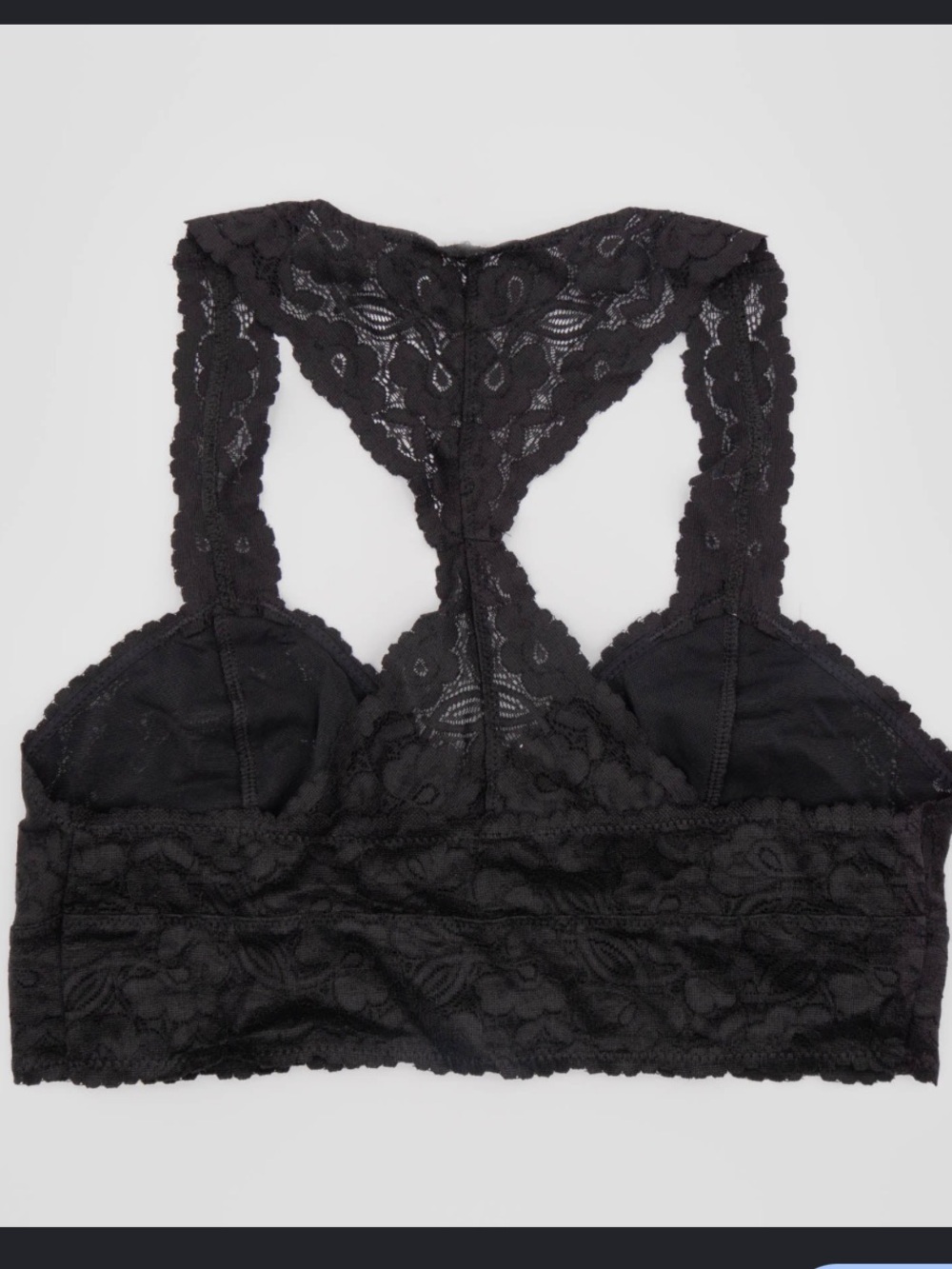Free people intimately black lace racerback stretch bra size XS